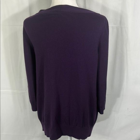 Salvatore Ferragamo Limited Edition Purple Virgin Wool Cardigan Size S - Picture 8 of 10
